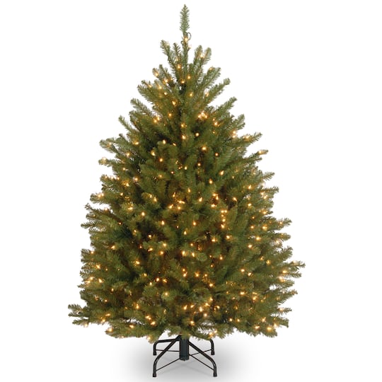 4.5 Ft Pre-Lit Dunhill® Fir Full Artificial Christmas Tree, Clear Lights By National Tree Company in Green | Michaels®